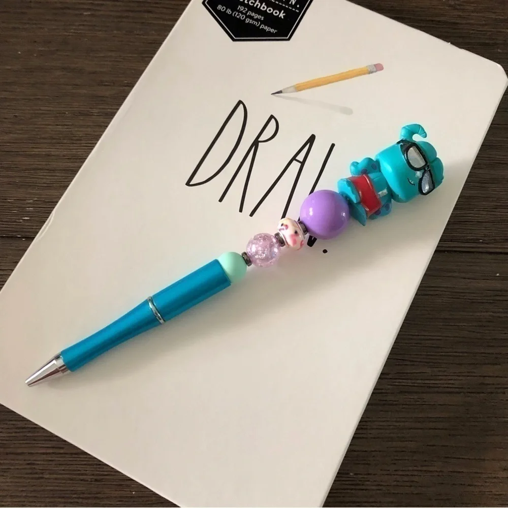 Disney Doorables: Monsters INC.: Sully as lifeguard handmade beaded pen